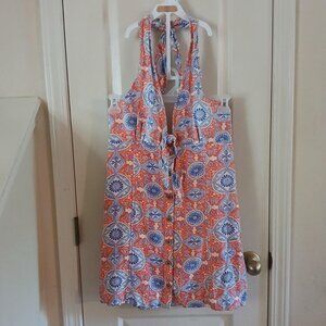 By Anthropologie Maeve Halter Slim Mini Linen Blend Dress size medium